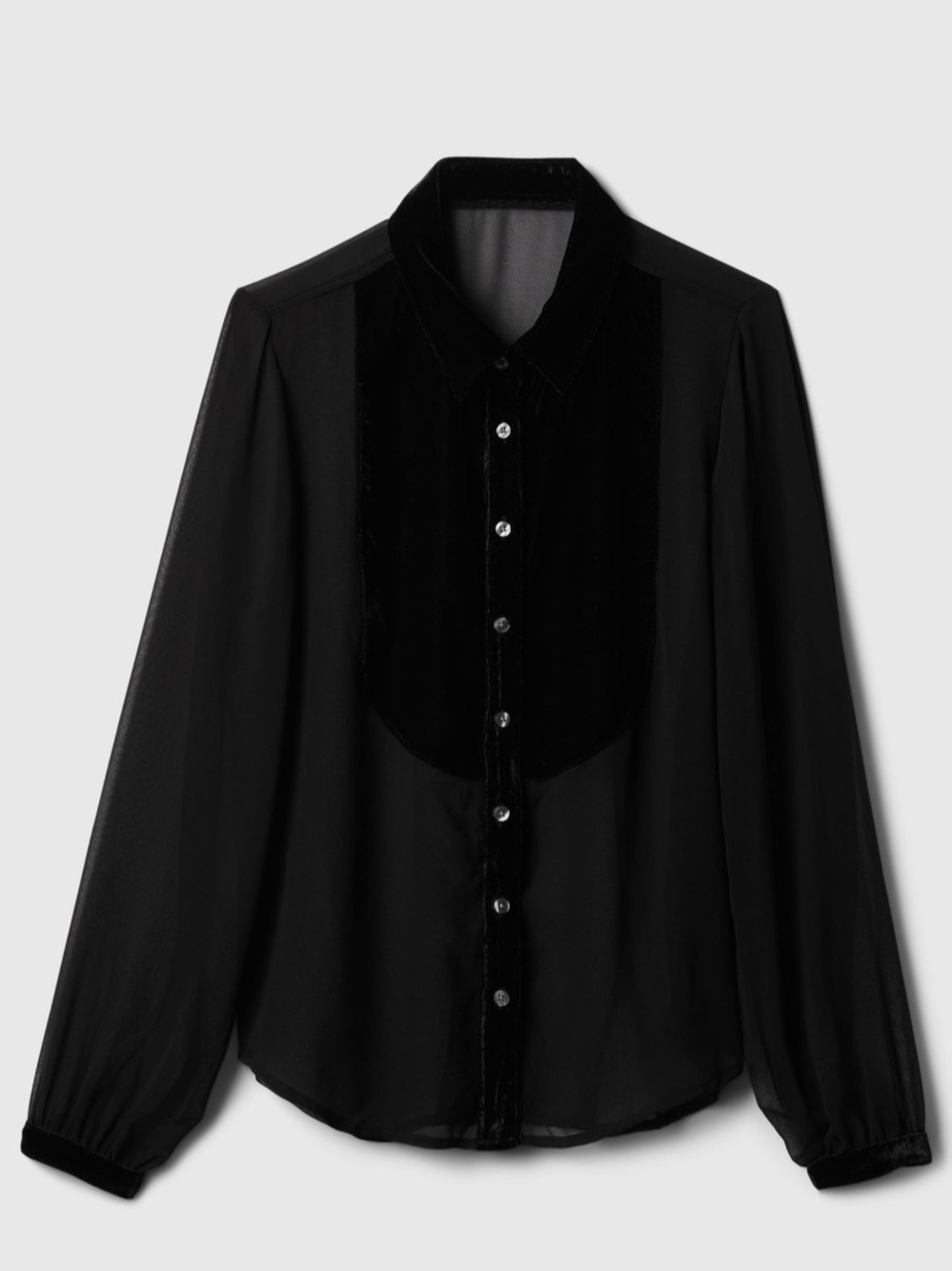 GAP 🦋 Classic Velvet Bib / Perfect Shirt 🖤 Size Small 🖤 Like New - Picture 4 of 7